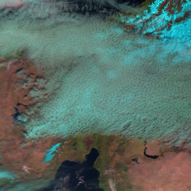 Cumuliform cirrus clouds