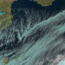 Stratiform cirrus clouds