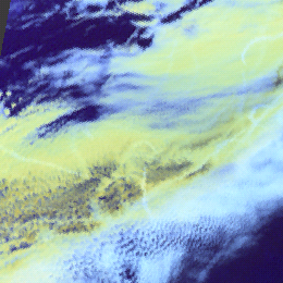 Water clouds with large droplets on the cloud top